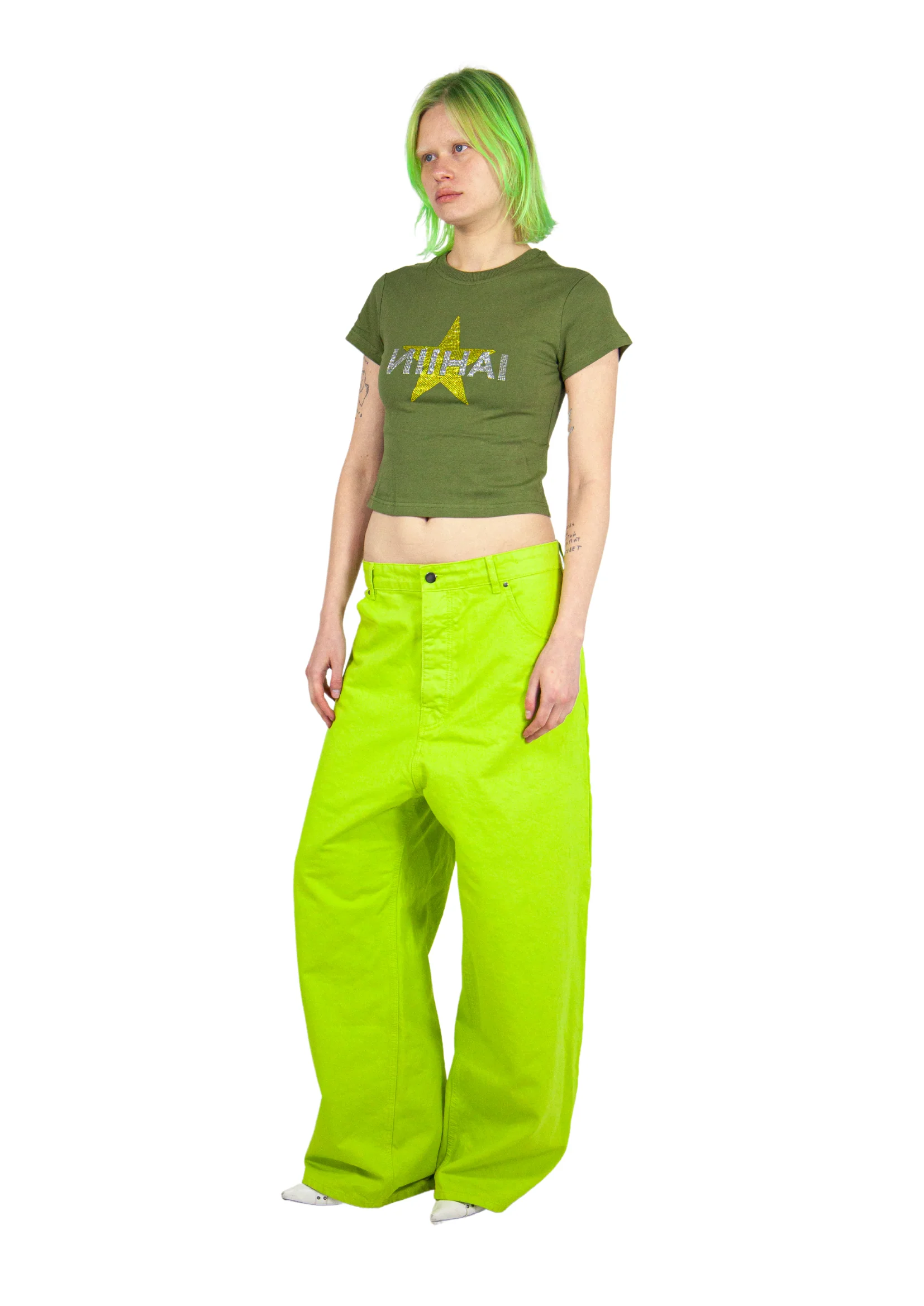 BAGGY JEANS IN LIME - Image 4