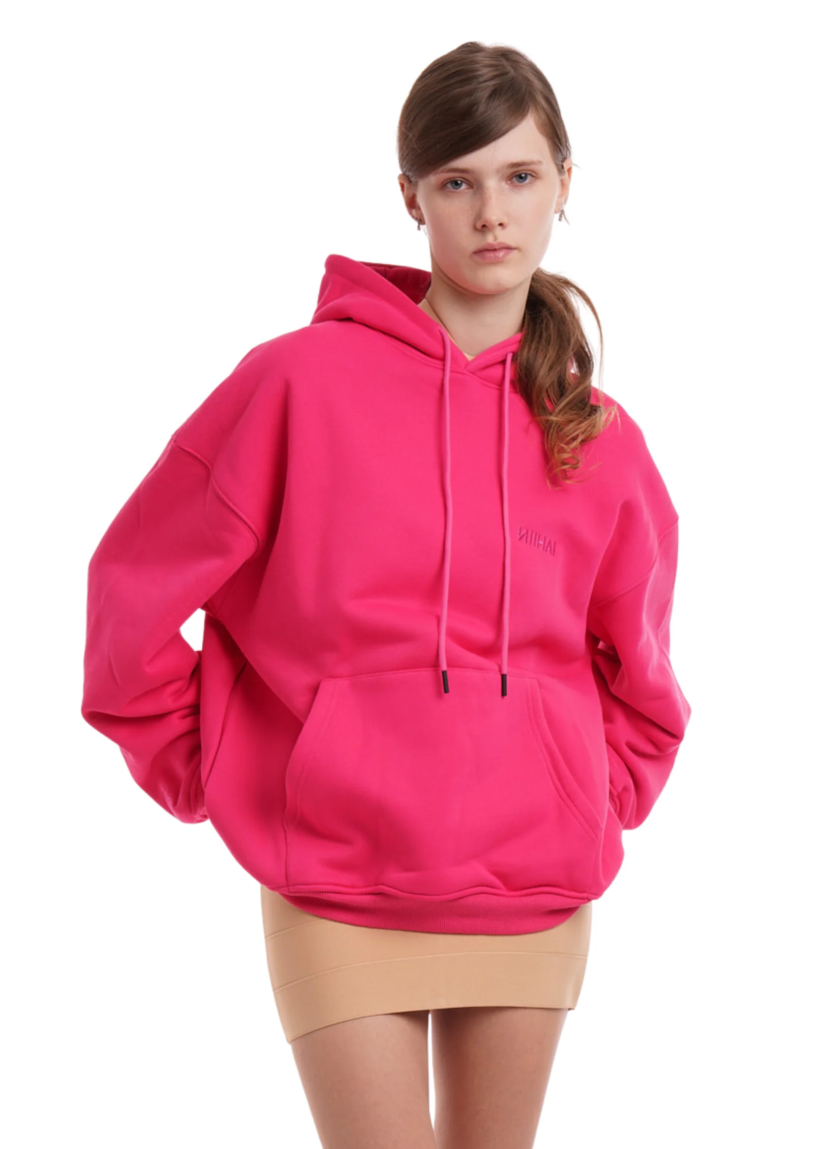 BASiCS HOODiE IN ROSIE PINK - Image 4