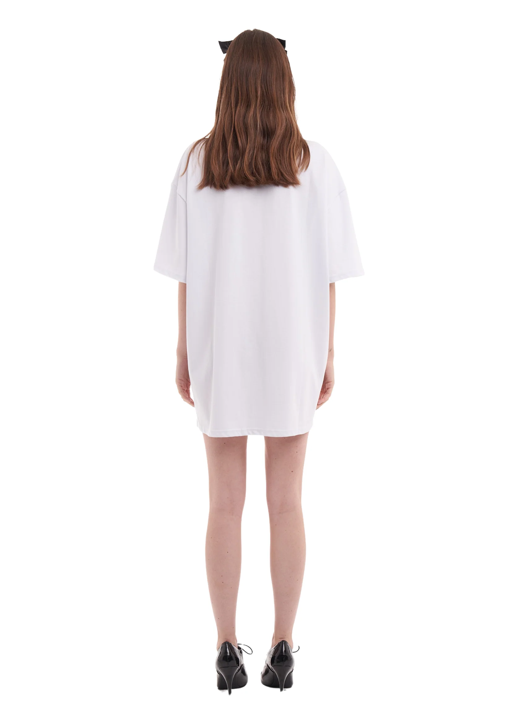 CHAMPAGNE OVERSIZED T-SHIRT IN WHITE - Image 6