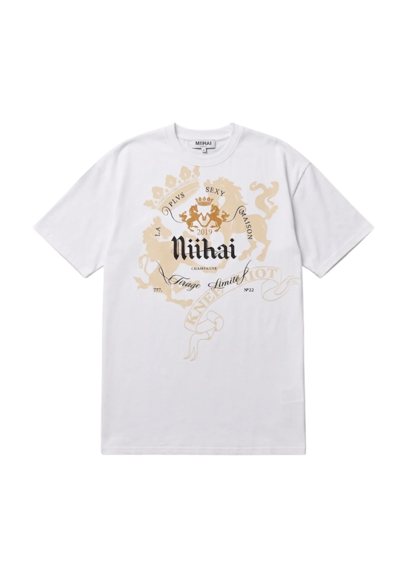 CHAMPAGNE OVERSIZED T-SHIRT IN WHITE - Image 7