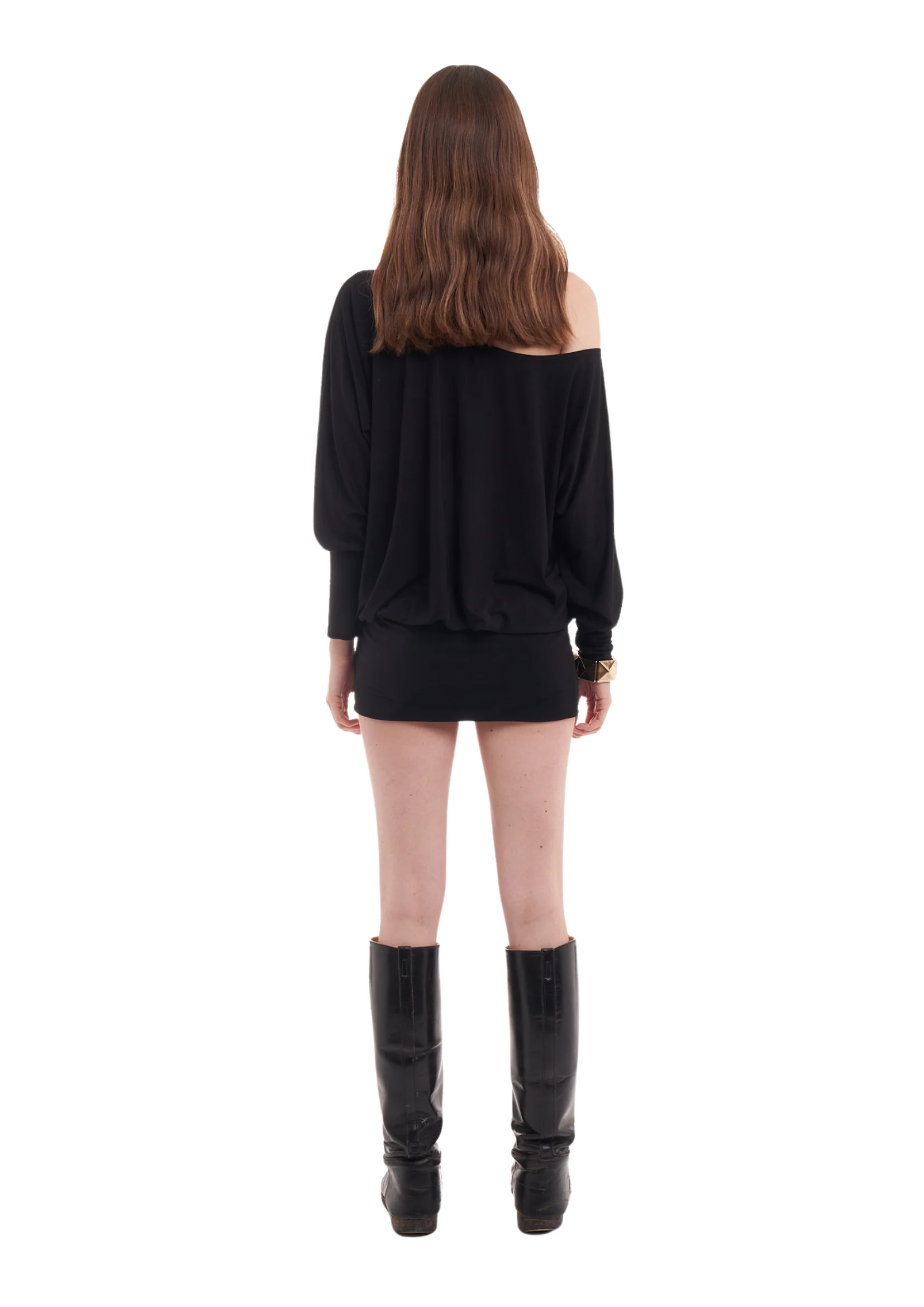 CHARLI DRESS IN CHARCOAL BLACK - Image 6