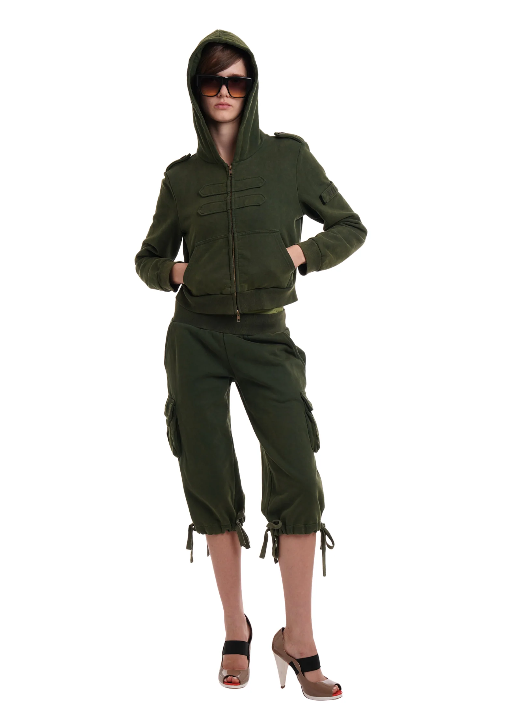 COMBAT HOODIE IN MILITARY GREEN - Image 4
