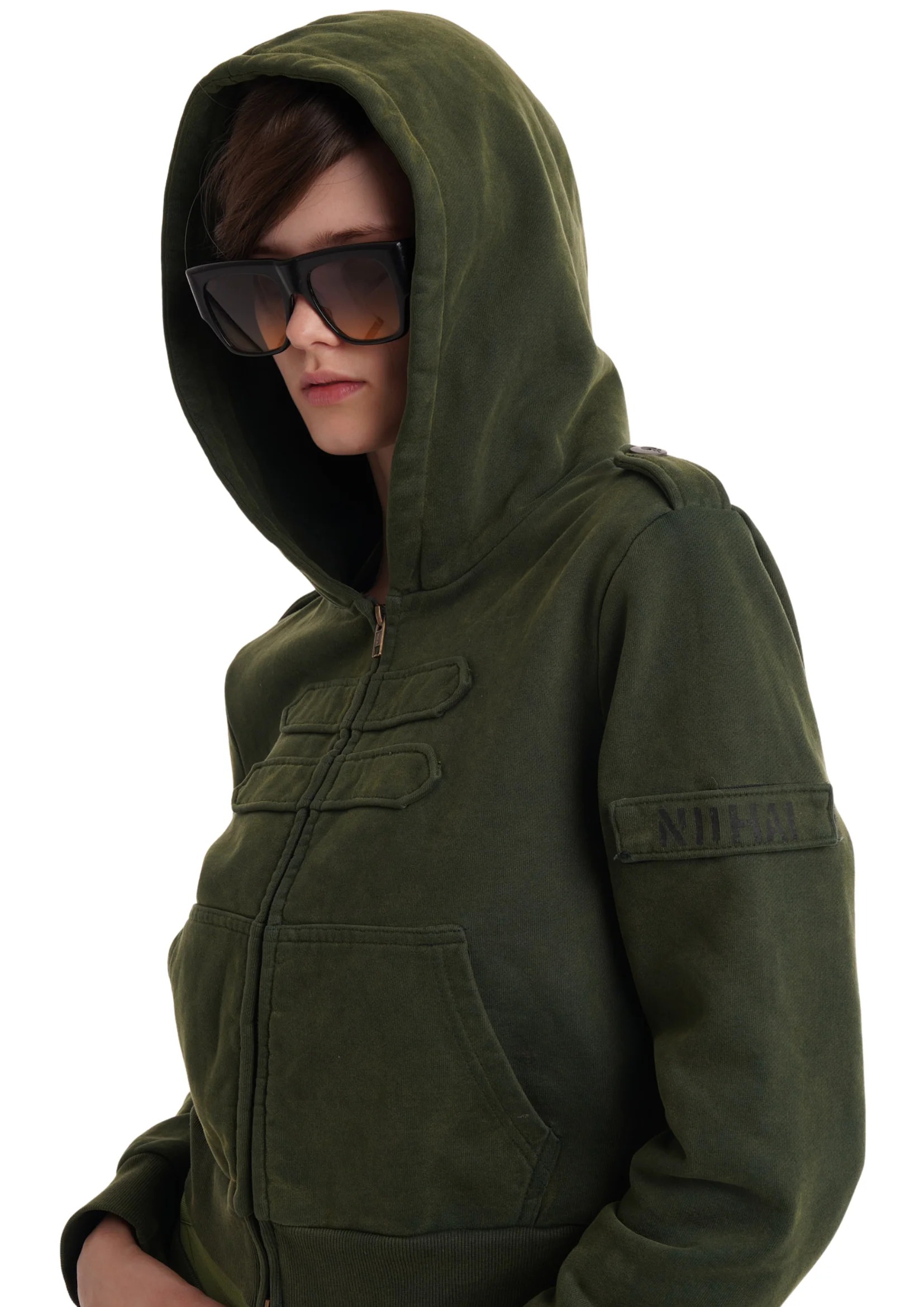 COMBAT HOODIE IN MILITARY GREEN - Image 7