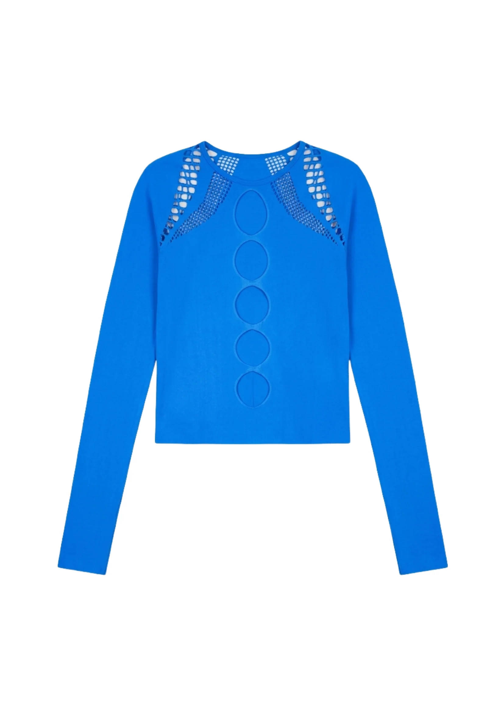 LONG-SLEEVE SHAPEWEAR TOP IN BLUE - Image 4