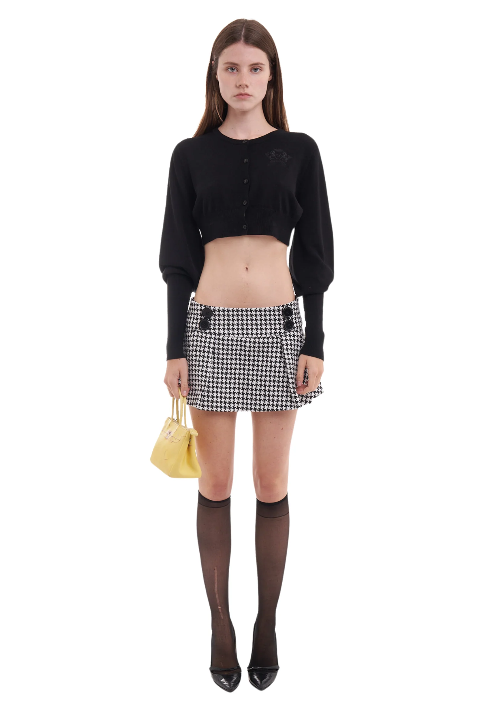 PLEATED SKIRT IN HOUNDSTOOTH - Image 3