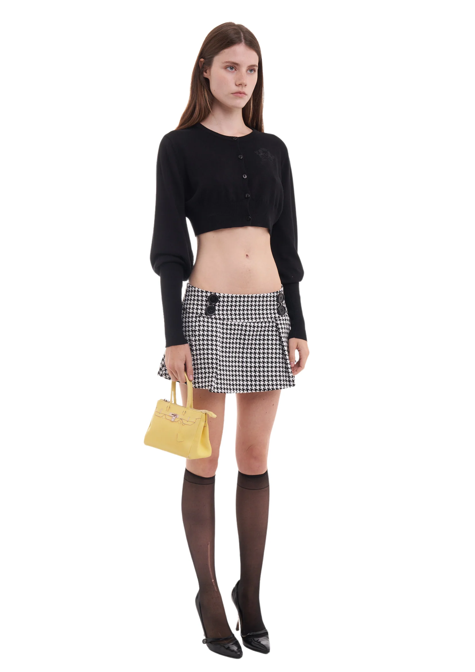 PLEATED SKIRT IN HOUNDSTOOTH - Image 5