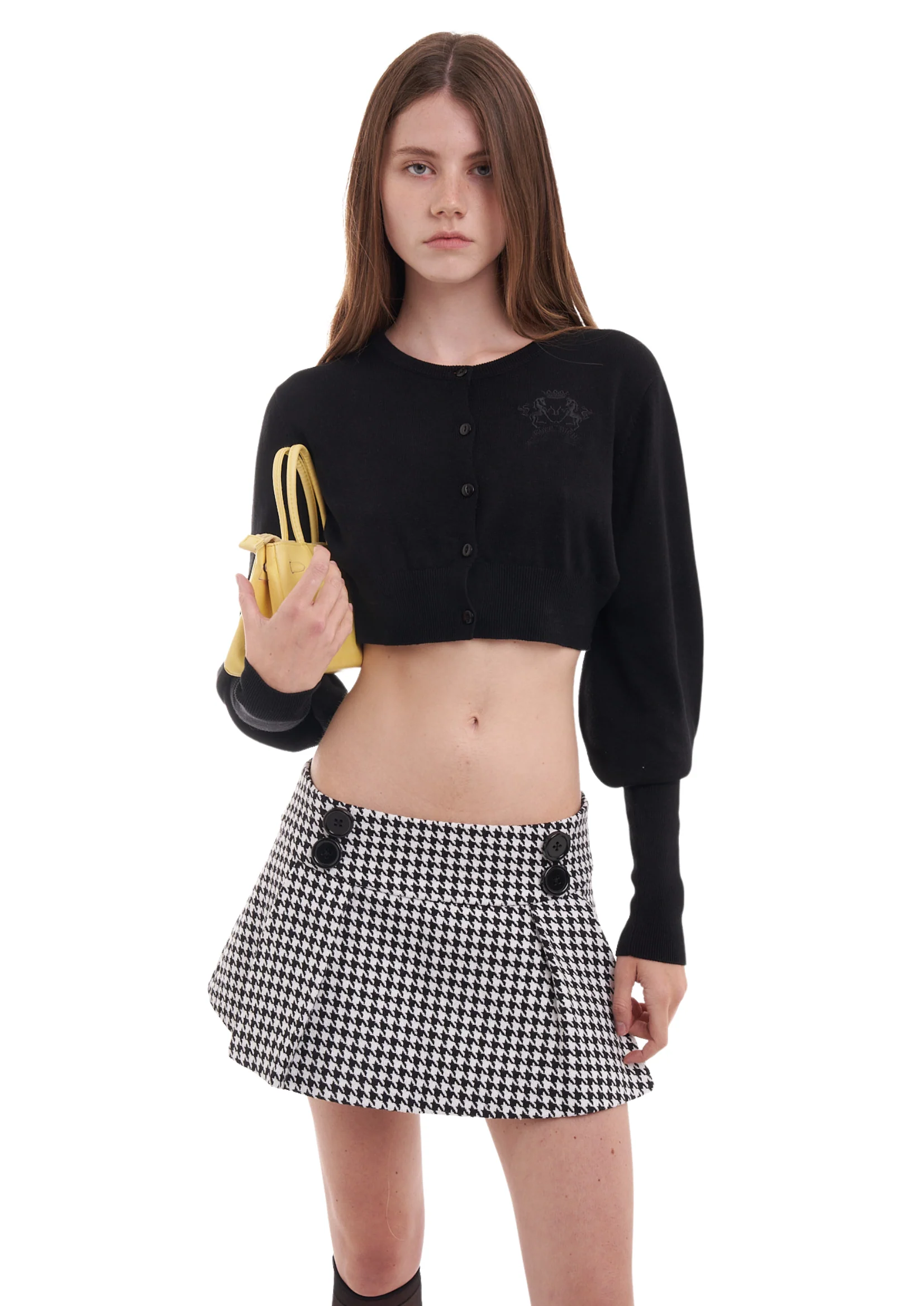 PLEATED SKIRT IN HOUNDSTOOTH - Image 6