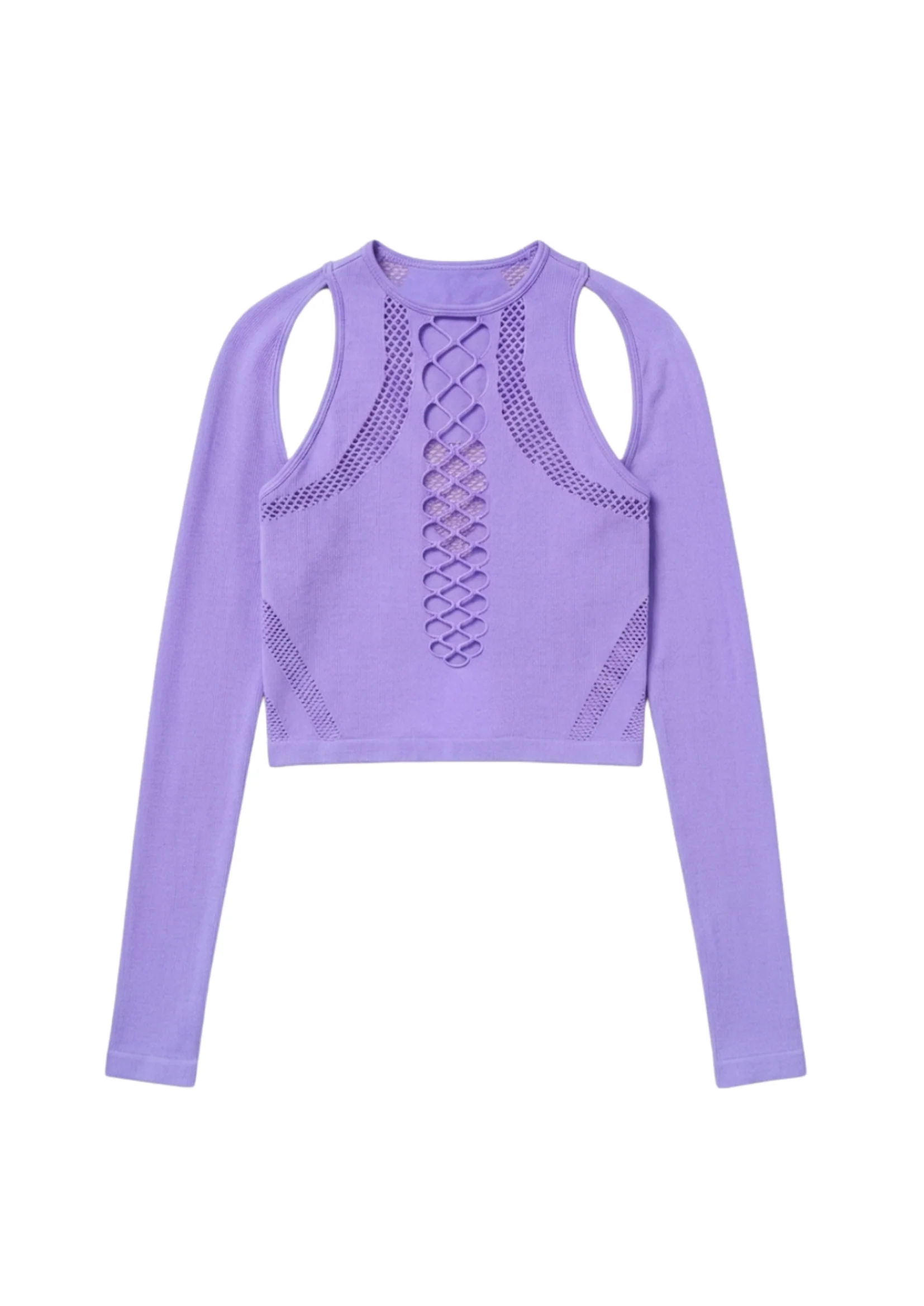 SHAPEWEAR STRETCH TOP & SLEEVES IN LAVENDER - Image 5