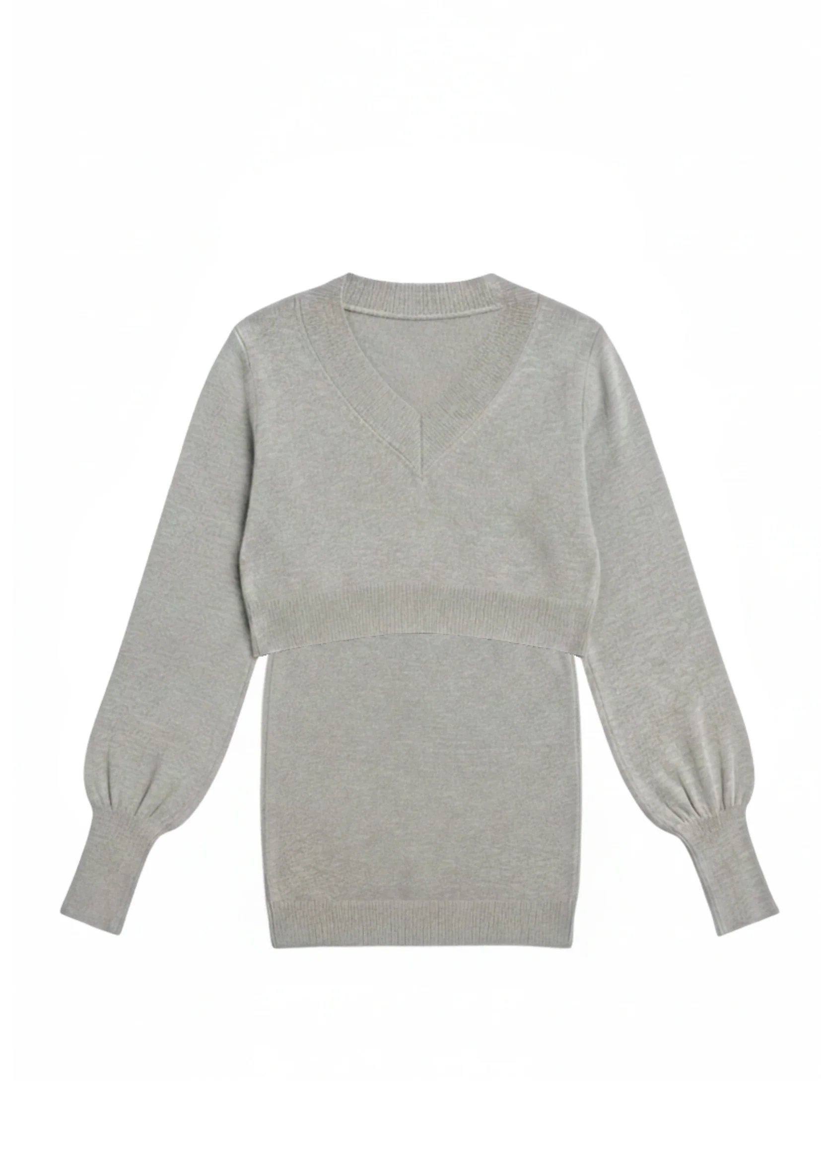STACK PULL OVER IN GREY MARL - Image 5