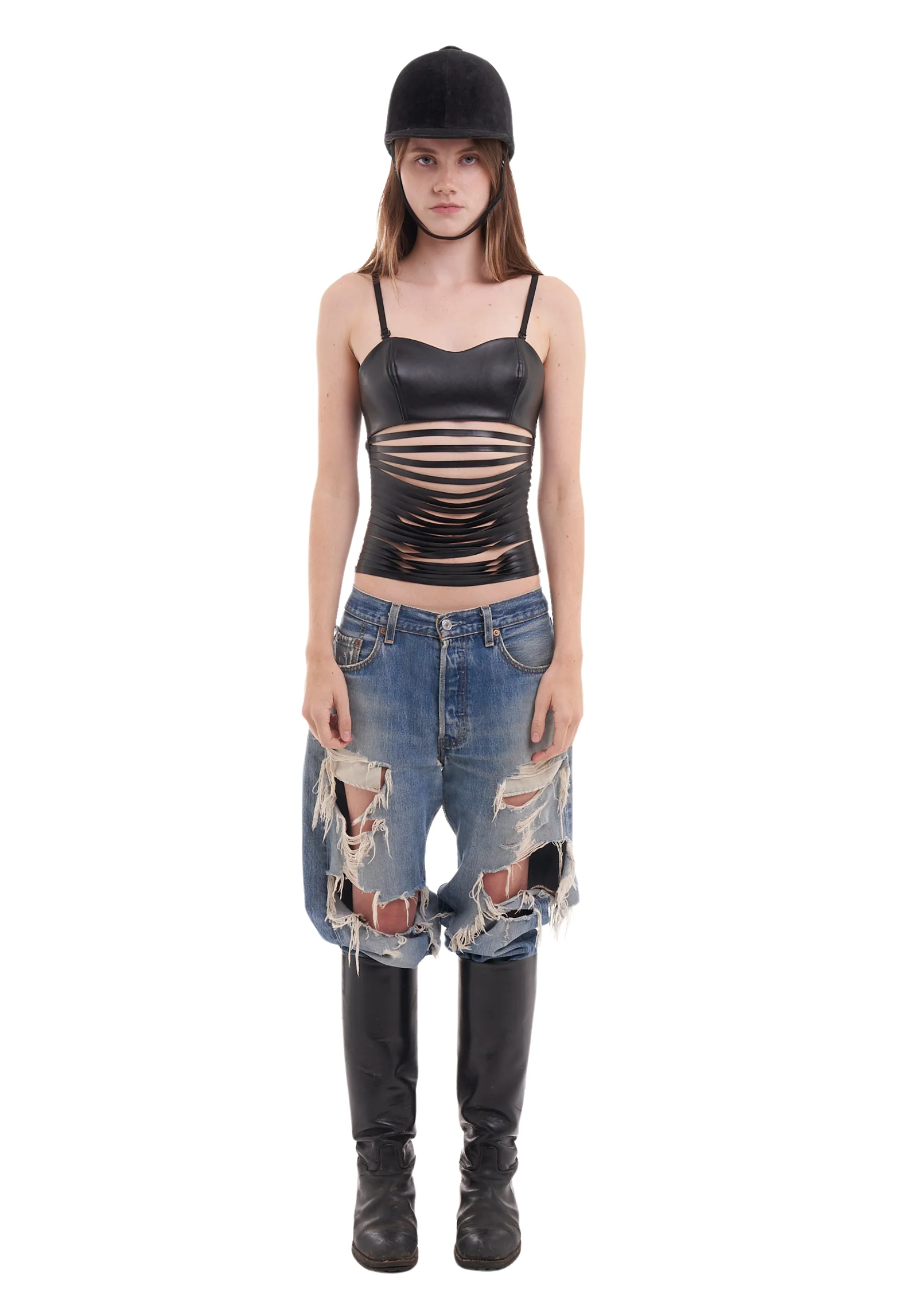 THE LAZER CUT CORSET IN BLACK - Image 5