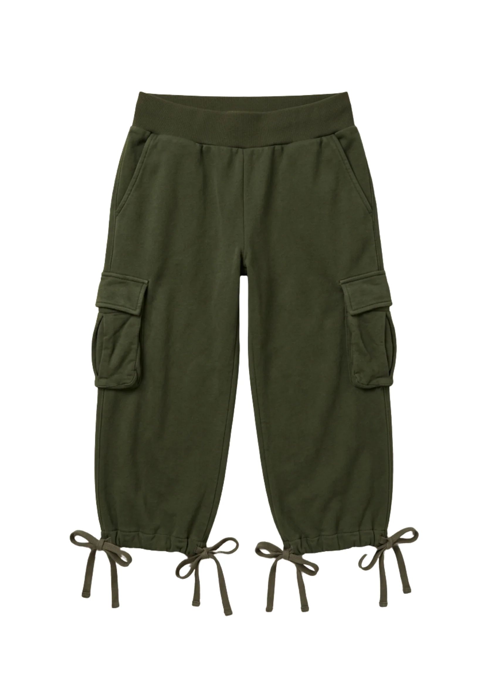 UTILITY TRACK CAPRIS IN MILITARY GREEN - Image 8
